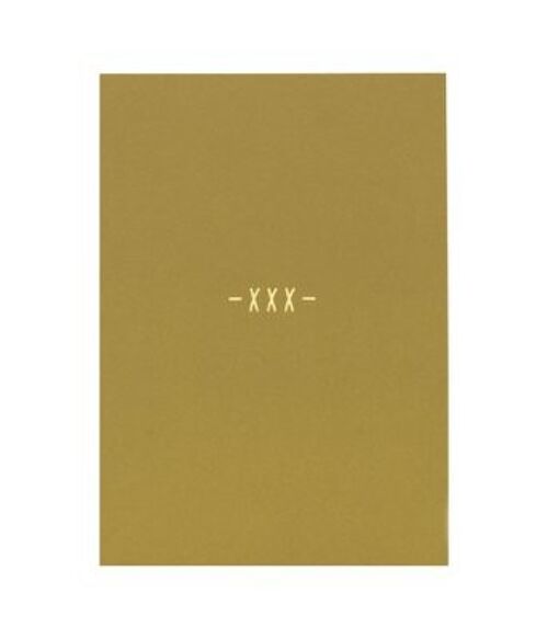 Postcard '-xxx-' gold
