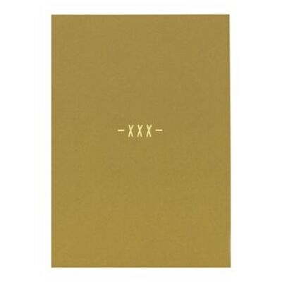Postcard '-xxx-' gold