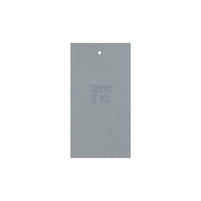 label 'Thinking of you' embossed