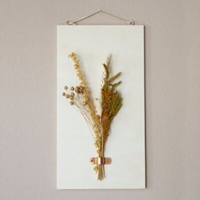 Dried Flower Wood pendant ginger