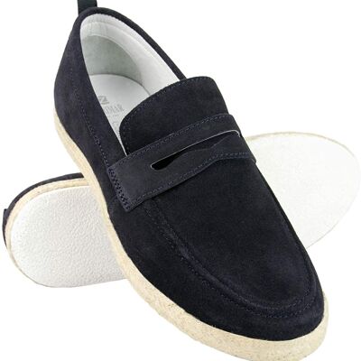 Alpargatas Zerimar Hombre | Alpargatas Hombre Cuero | Alpargatas Zapatos De Piel | Alpargatas planas informales sin cordones para hombre