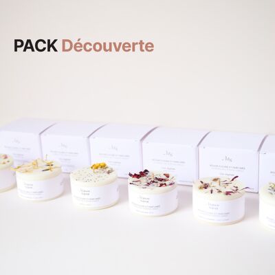 Confezione scoperta di candele floreali da 80 g