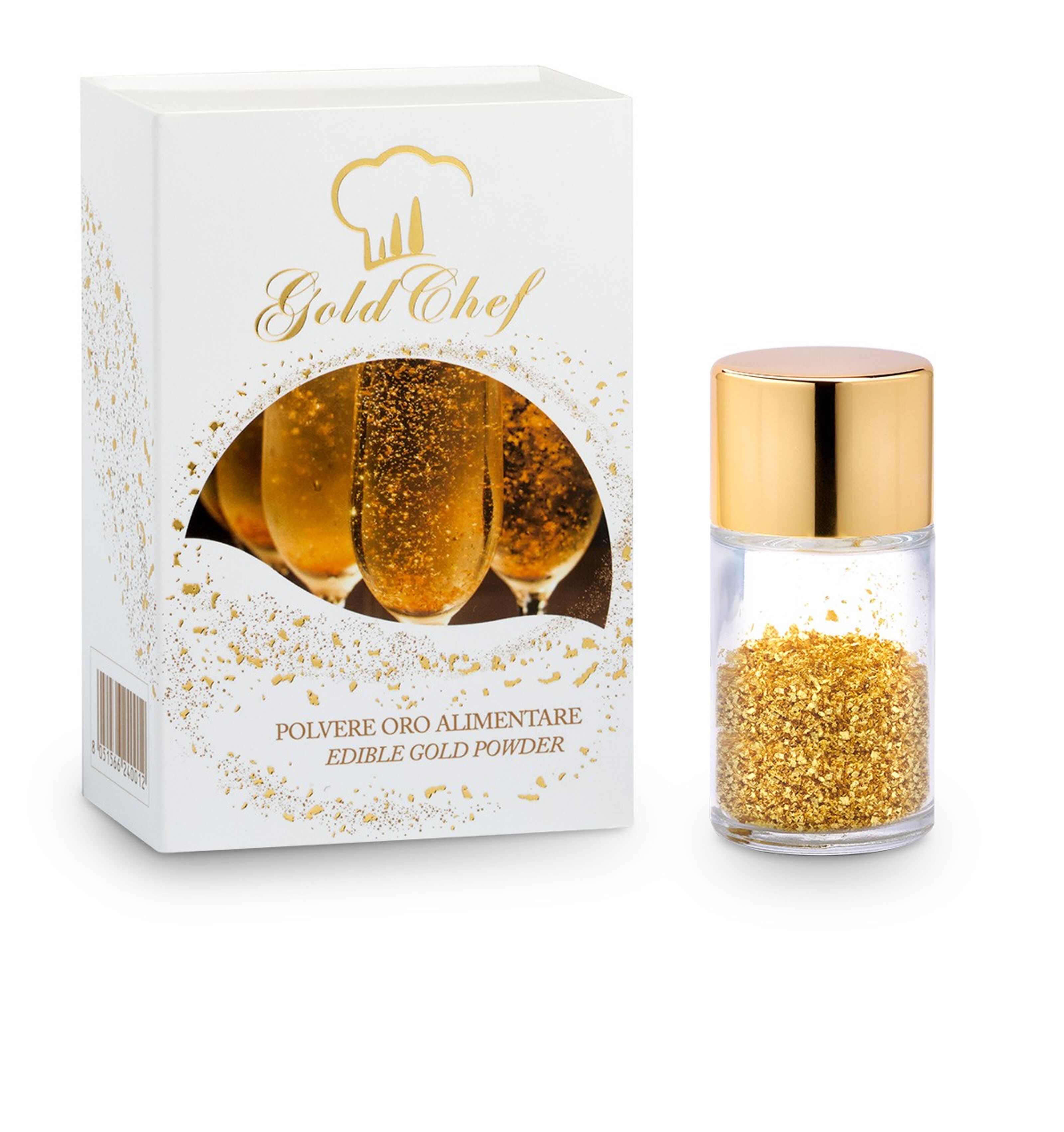 Achat POUDRE D'OR comestible 23kt, shaker 125mg en gros