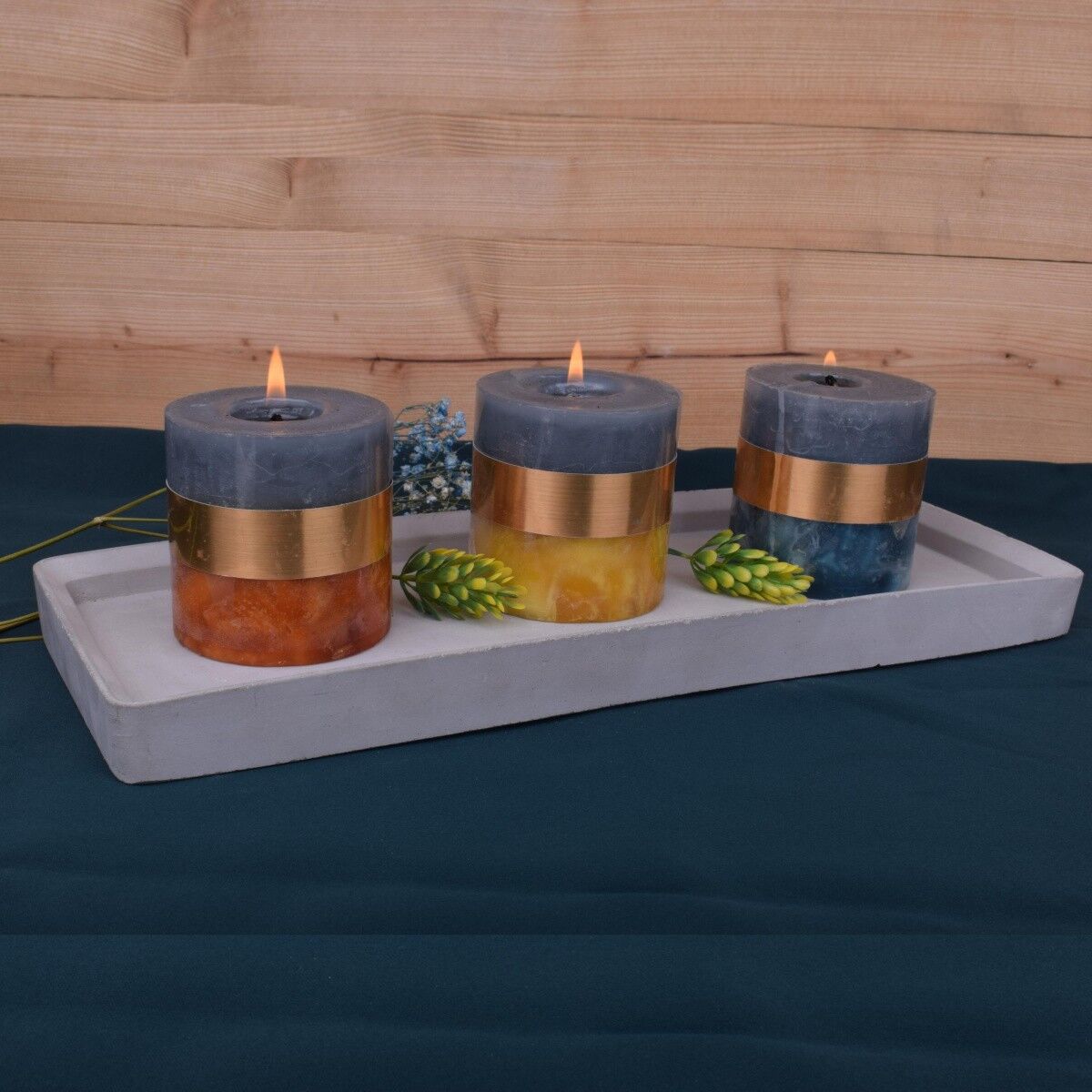 Dekotablett Beton Design Serviertablett Kerzentablett Ablage