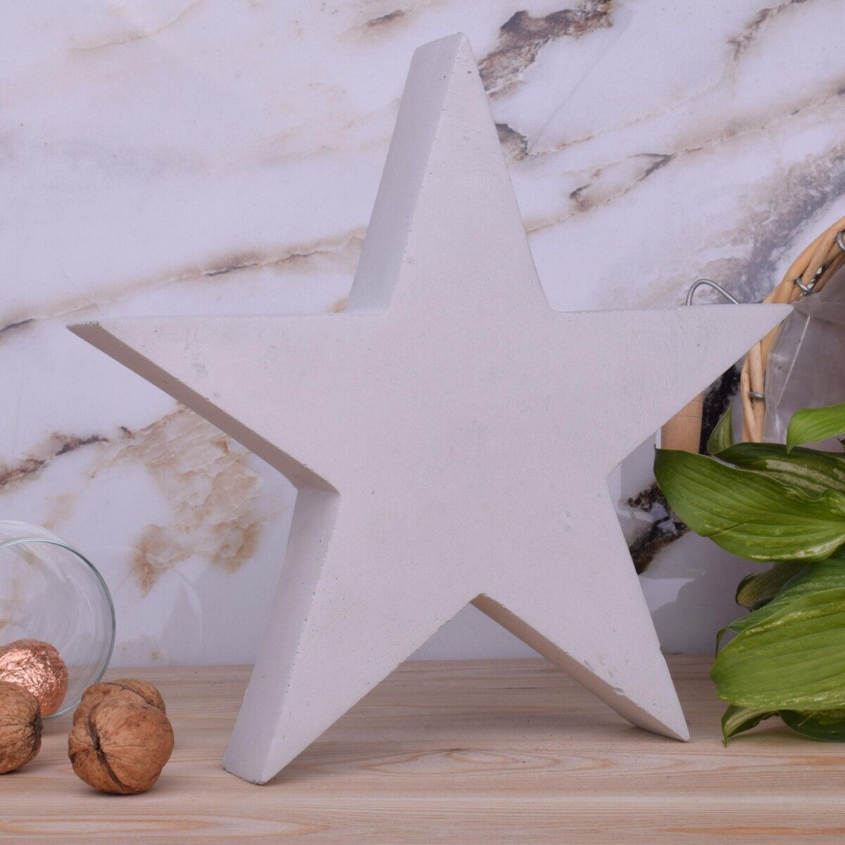 Deko-Stern Beton Design Dekoration grau Größe L 25x25x5cm