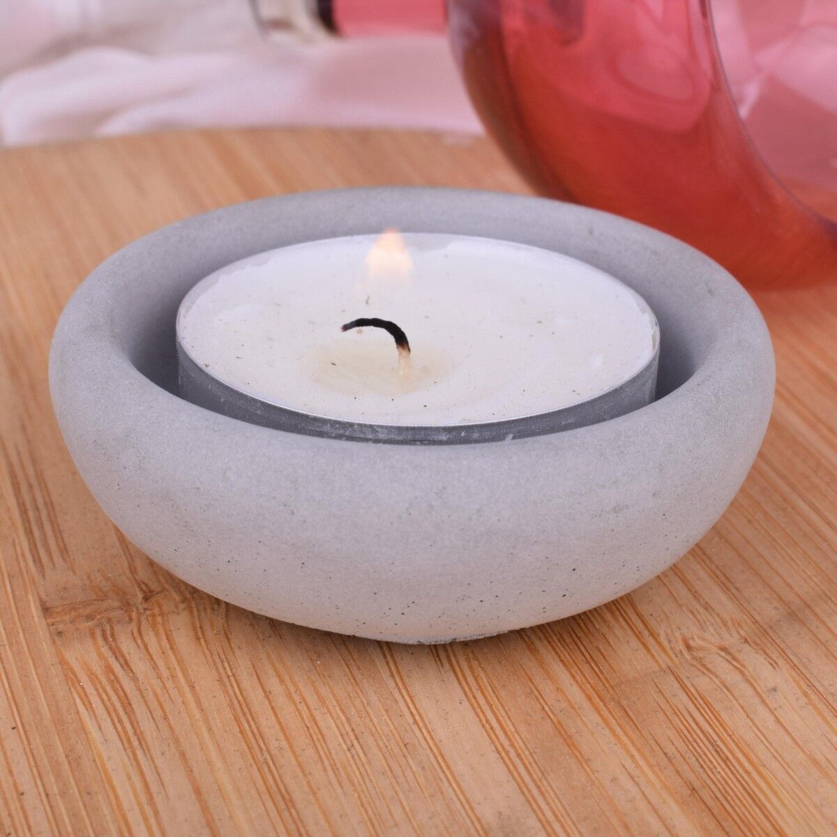 Deko-Schale Teelicht Beton (3er Set) 6x2,5cm Dekoration