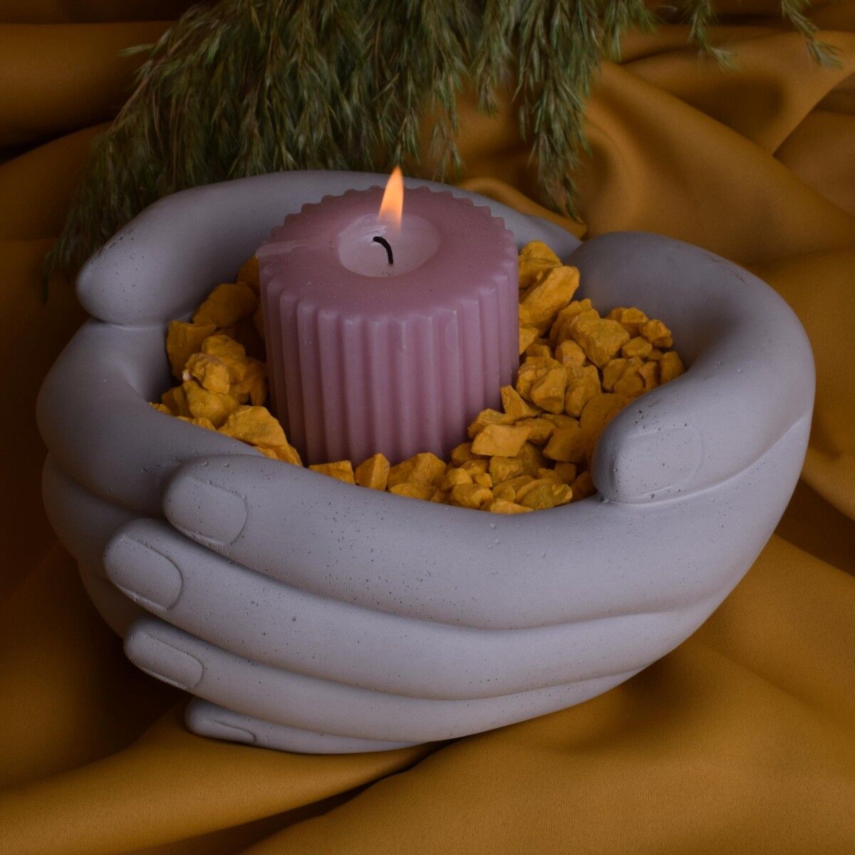 Pflanztopf "Gebende Hände" Beton 19x16cm Blumentopf