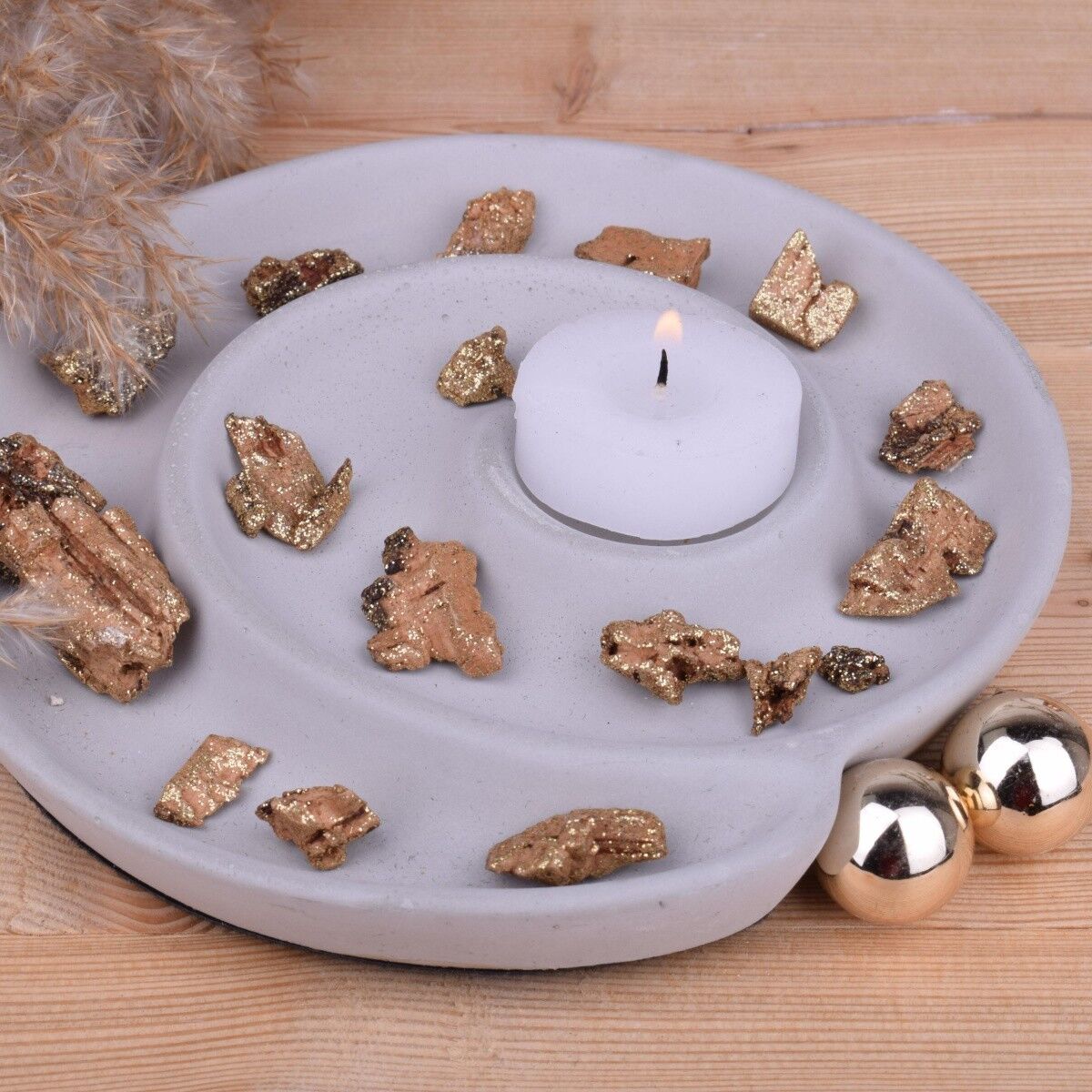 Deko-Teller Schale Tablett "Schneckenhaus" Beton Tisch-Deko