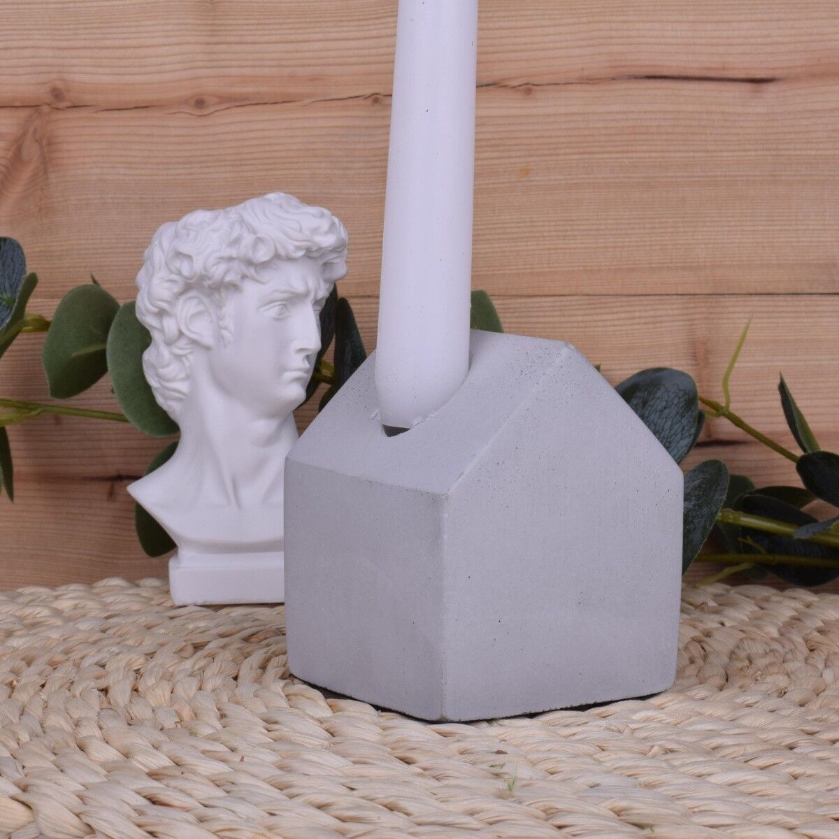 Design Beton-Deko "Kleines Haus" Kerzenhalter Reagenzglas
