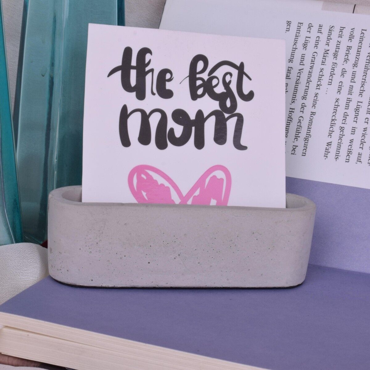 Visitenkartenhalter Visitenkartenständer "alpha+" Beton