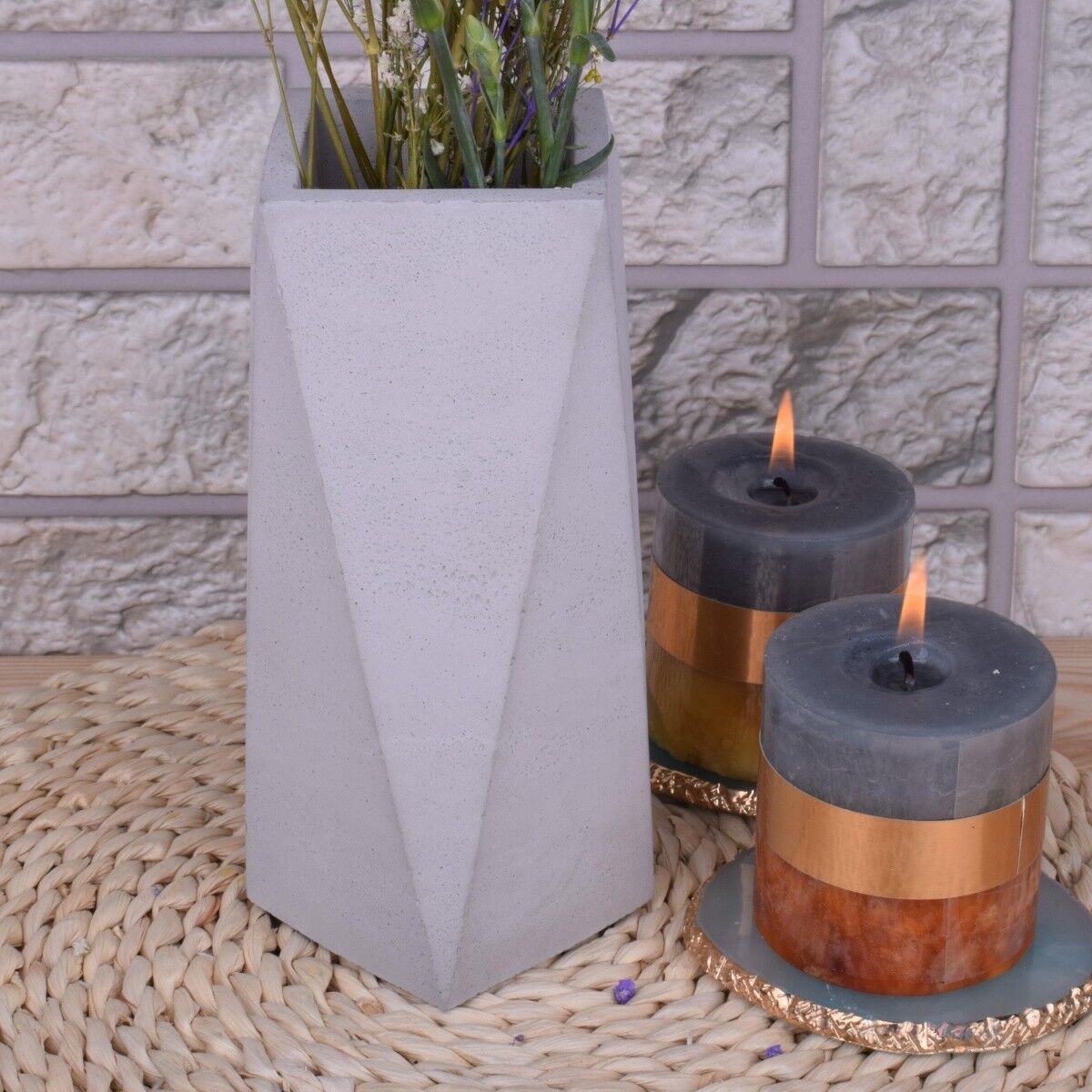 Vase "Christine" Design aus Beton Deko Wohnzimmer Unikat