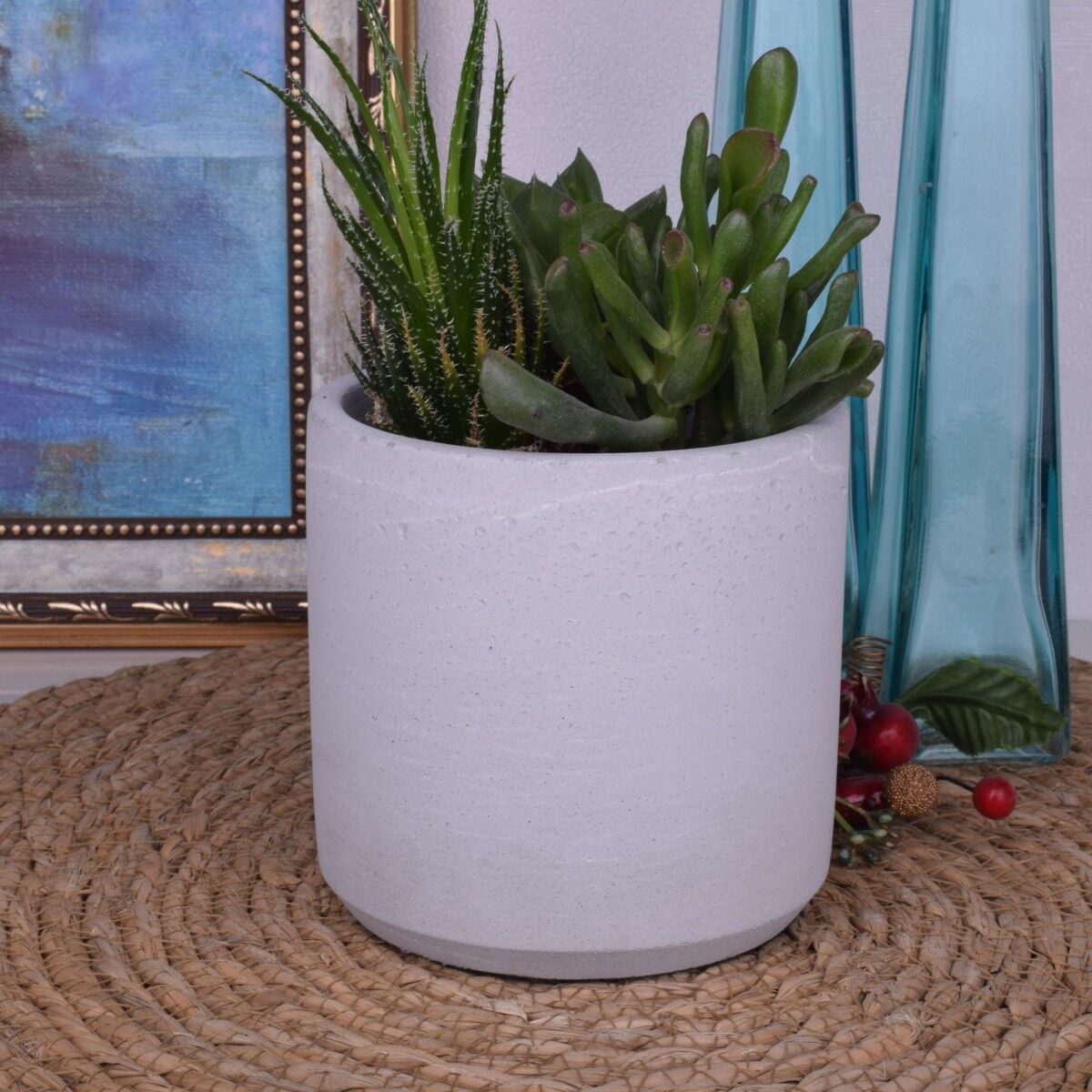 Pflanztopf Blumentopf "Ines" Beton Übertopf Ø11cm