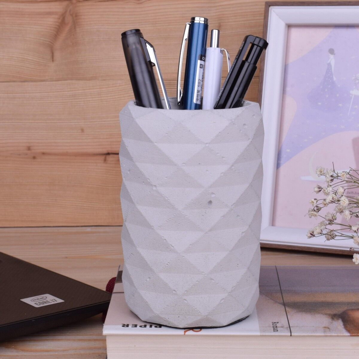 Stiftehalter "Frankfurt" Beton-Design Vase Organizer Büro