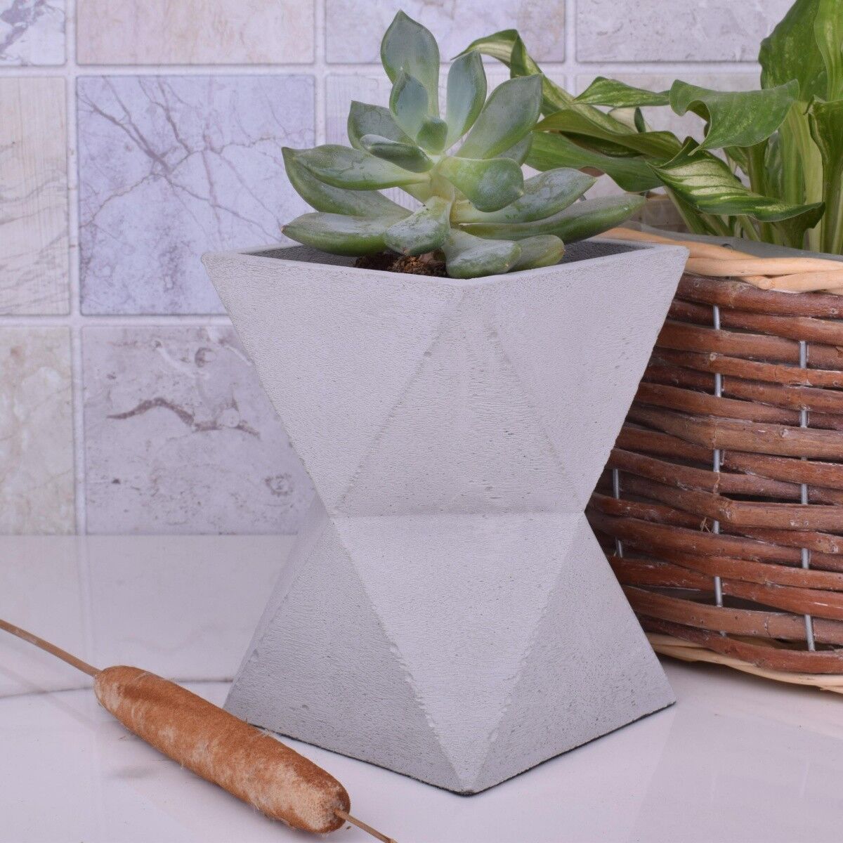 Vaso da fiori vaso da fiori "Heidi" fioriera in cemento dal design unico