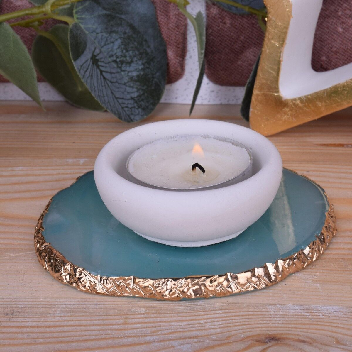 Ciotola decorativa lumino bianco (set di 3) 6x2,5 cm decorazione