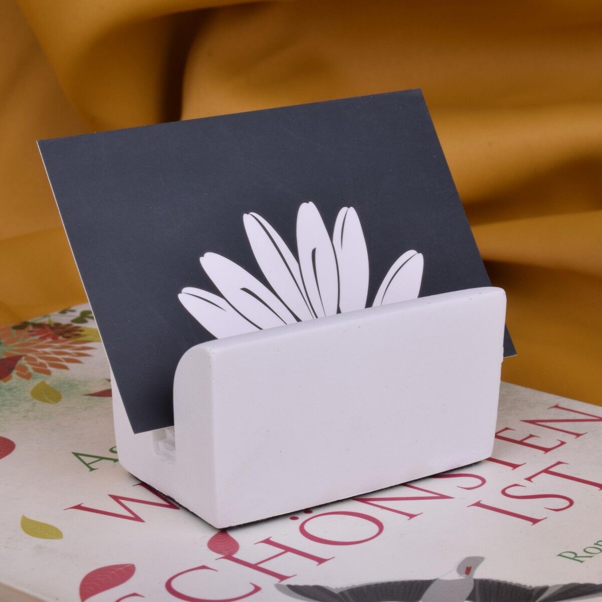 Portacarte portafoto design bianco set di 3 biglietti da visita