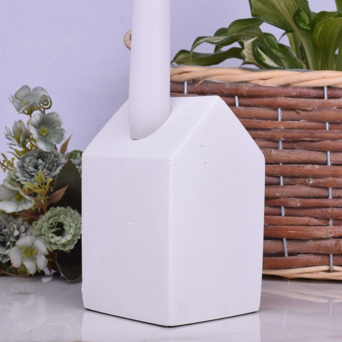 Design bianco deco "Big House" provetta portacandele