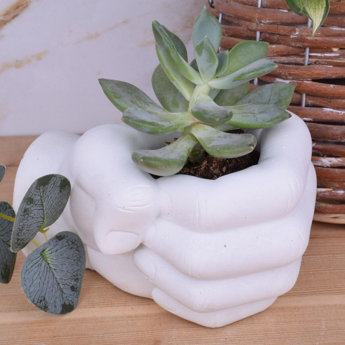 Decorazione della tavola di design della ciotola bianca decorativa a mano unica