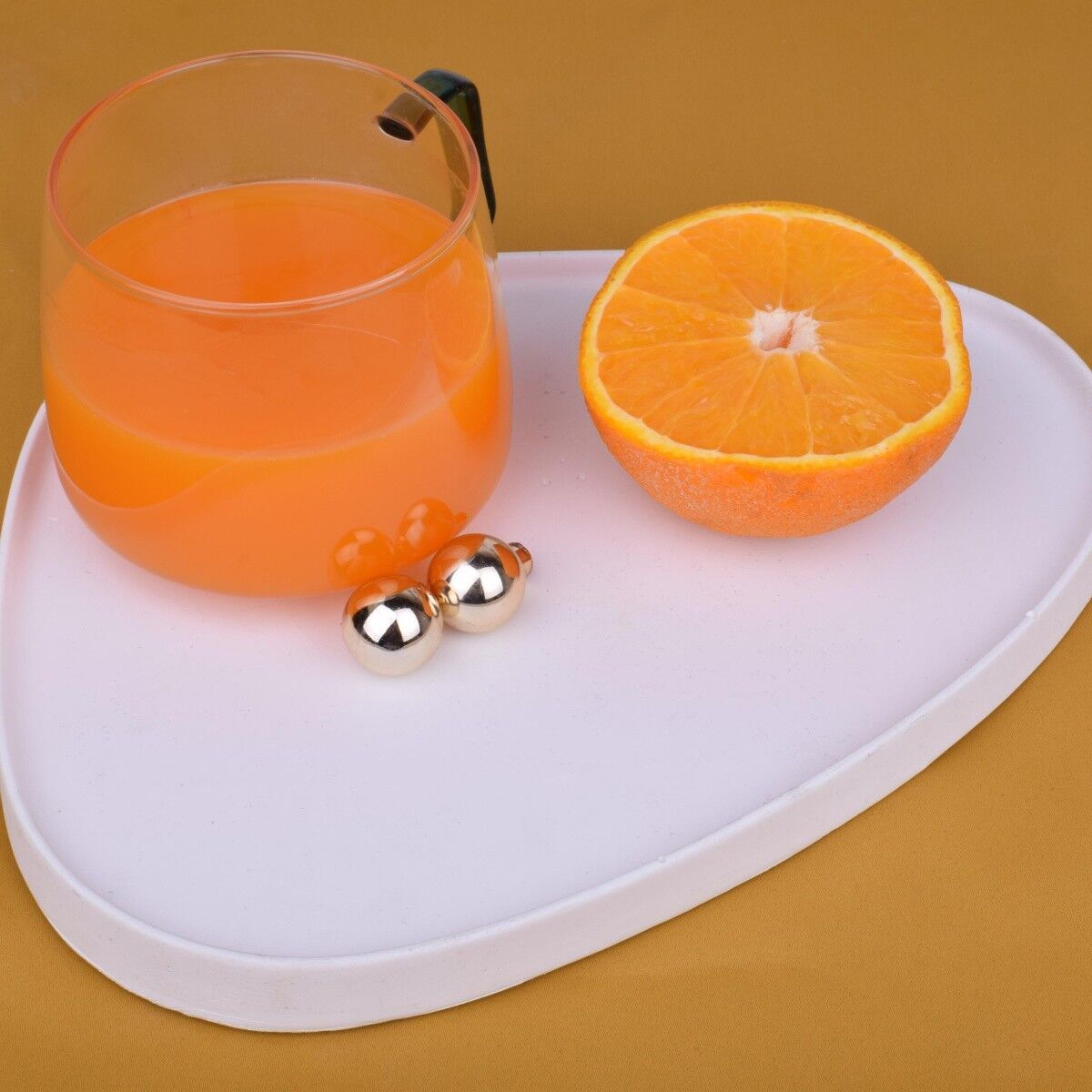 Vassoio decorativo "Maxiko" bianco Vassoio da portata Vassoio portacandele