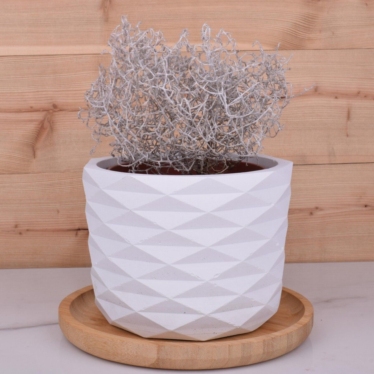 Portavasi fioriera "Prisma" bianco cachepot Ø15cm