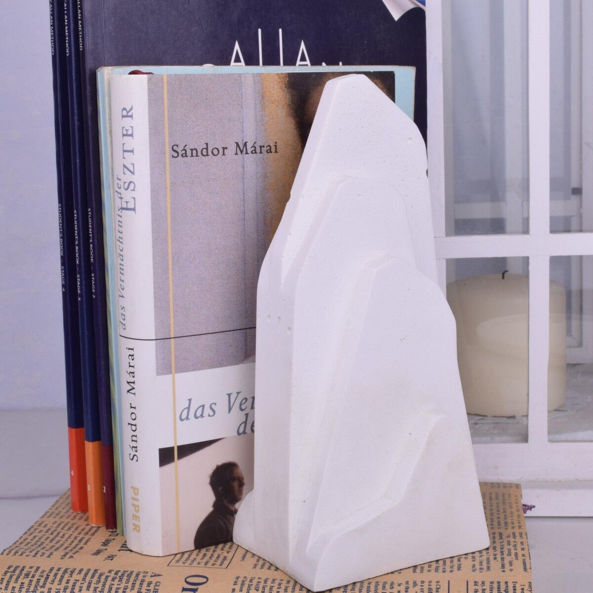 Fermalibri Libreria decorativa bianca di design "Vienna".