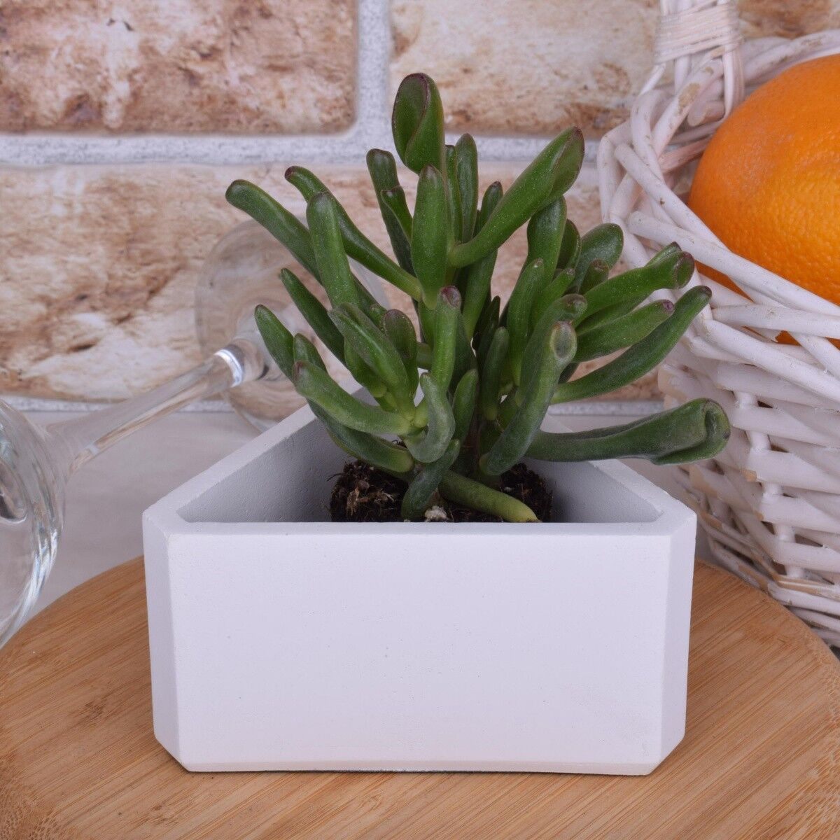 Portavaso portavaso "Stacy" portavaso bianco decoro triangolare