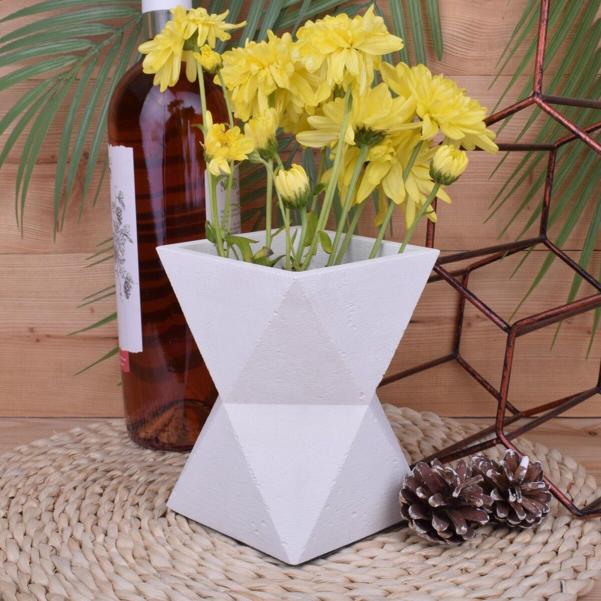 Portavasi fioriera "Heidi" bianco cachepot design unico