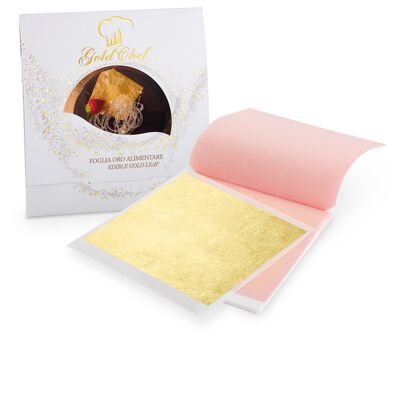 FEUILLES D'OR comestibles 23kt 8x8CM, 5 feuilles