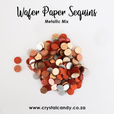 Kristallbonbons, essbare Oblaten, glitzernde Pailletten. Metallic-Mix