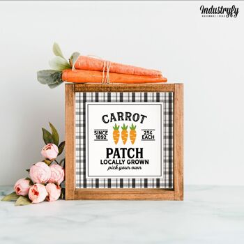 Panneau Landhaus "Carrot Patch" - 30x30 - avec cadre 4