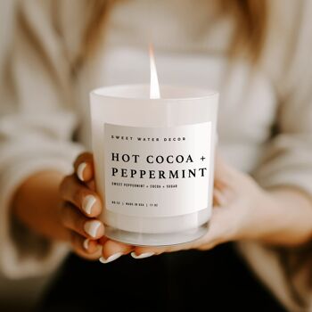 bougie parfumée | Cacao Chaud + Menthe Poivrée 1