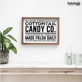 Plaque Country "Cottontail Candy Company" - 21x30 - avec cadre 5