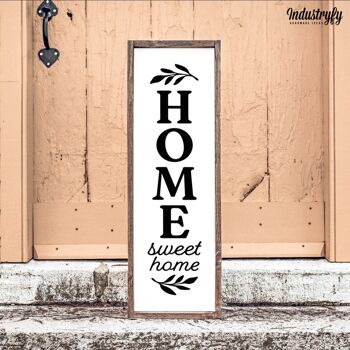 Panneau Design Ferme "Home sweet Home" Version 2 - 90x30 - avec cadre 2