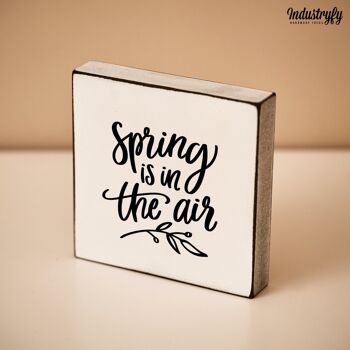 Mini bloc de ferme | Printemps "Le printemps est dans l'air" - 20x20 cm 2