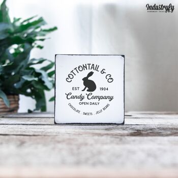 Mini bloc de ferme | Printemps "Cottontail Candy Company" - 10x10 cm 5