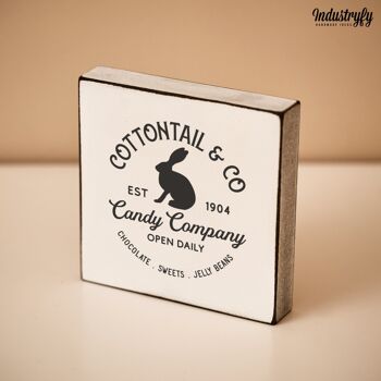 Mini bloc de ferme | Printemps "Cottontail Candy Company" - 15x15 cm 2
