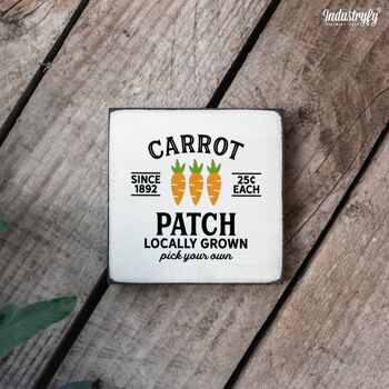 Mini bloc de ferme | Printemps "Carrot Patch" - 10x10 cm 1