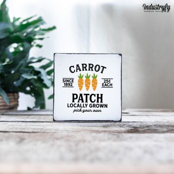 Mini bloc de ferme | Printemps "Carrot Patch" - 10x10 cm 2