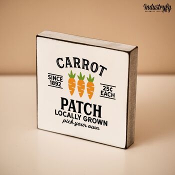 Mini bloc de ferme | Printemps "Carrot Patch" - 10x10 cm 4
