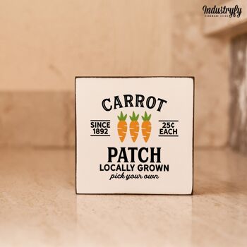 Mini bloc de ferme | Printemps "Carrot Patch" - 10x10 cm 5