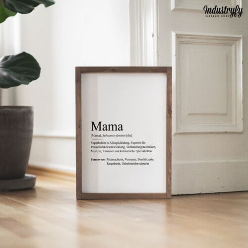 Farmhouse Design Schild "Mama" - 42x30 - mit Rahmen
