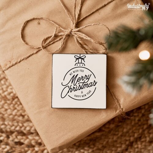 Farmhouse Miniblock | Weihnachten "we wish you a merry christmas" - 15x15 cm