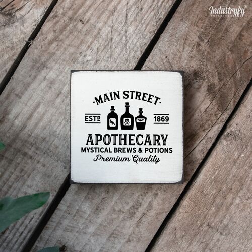 Farmhouse Miniblock | Halloween "Main Street Apothecary" - 10x10 cm