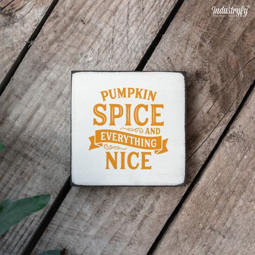 Farmhouse Miniblock | Herbstdesign "Pumpkin Spice" - 10x10 cm