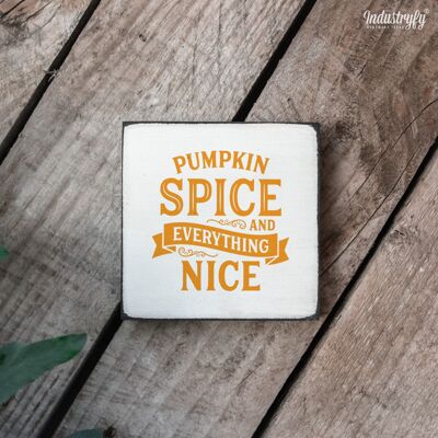 Farmhouse Miniblock | Herbstdesign "Pumpkin Spice" - 15x15 cm