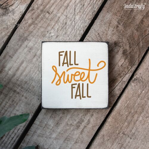 Farmhouse Miniblock | Herbstdesign "Fall sweet Fall" - 10x10 cm