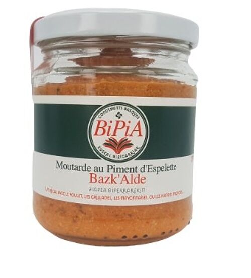 BASK'ALDE - Moutarde à l'ancienne au piment d'Espelette - 90g