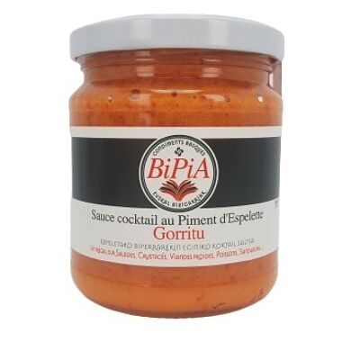 GORRITU - Salsa cocktail (mayonesa) con pimiento de Espelette y pimiento del Piquillo - 200g