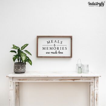 Panneau Design Ferme "Meals & Memories" - 50x30 - sans cadre 3