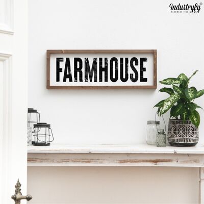 Farmhouse Design Schild "Farmhouse Vintage" - mit Rahmen